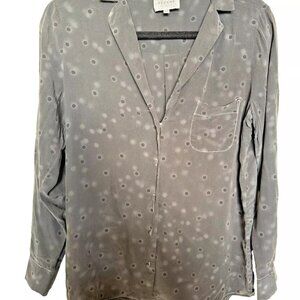 Sezane Black Polka Dot Blouse, Size 38